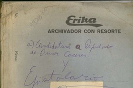 [Carta] 1931 entre ago. 7 y oct. 21, San Antonio, Chile [a] Luis Omar Cáceres