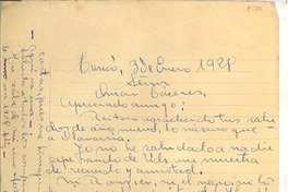 [Carta] 1928 ene. 3, Curico, Chile [a] Luis Omar Cáceres