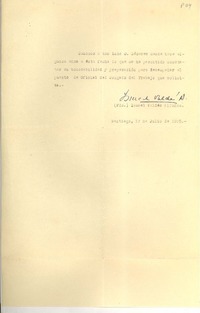 [Carta] 1935 jul. 17, Santiago, Chile [a] Luis Omar Cáceres