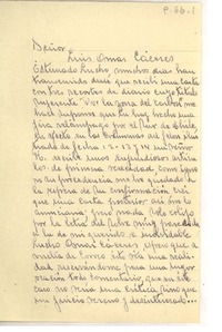 [Carta] 1941 oct. 29, Chillán, Chile [a] Omar Cáceres