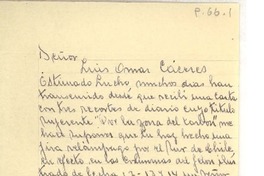 [Carta] 1941 oct. 29, Chillán, Chile [a] Omar Cáceres