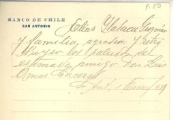 [Tarjeta] 1939 ene. 1, San Antonio, Chile [a] Luis Omar Cáceres