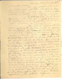 [Carta] 1928 jul. 28, Santiago, Chile [a] Omar Cáceres