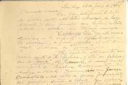 [Carta] 1928 jul. 28, Santiago, Chile [a] Omar Cáceres