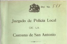 [Carta] 1929 jul. 20, Llo-Lleo, Chile [a] S. J. [del Juzgado] de Policia Local