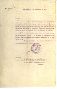 [Carta] 1929 sep. 3, San Antonio, Chile [a] Omar Cáceres