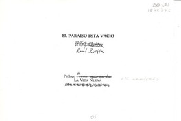 El paraíso está vacío