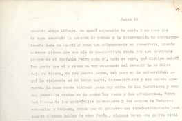 [Carta] 1969 julio, Buenos Aires, Argentina [a] Alfonso Calderón