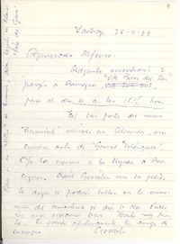 [Carta] 1977 oct. 28, Santiago, Chile [a] Alfonso Calderón