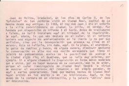 [Juan de Molina, traductor, en los días de Carlos V...]