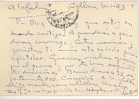 [Tarjeta] 1963 ene. 31, Calbuco, Chile [a] Alfonso Calderón