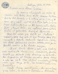 [Carta] 1970 julio, Santiago, Chile [a] Alfonso Calderón