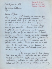 [Carta] 1979 jun. 20, Caracas, Venezuela [a] Alfonso Calderón, Santiago, Chile