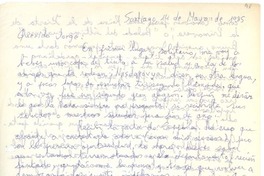 [Carta] 1985 may. 14, Santiago, Chile [a] Jorge [Aravena Llanca]