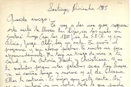 [Carta] 1985 diciembre, Santiago, Chile [a] [Jorge Aravena Llanca]