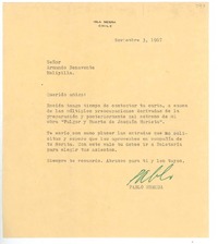 [Carta] 1967 nov. 3, Isla Negra, Chile [a] Armando Benavente