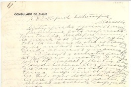 [Carta] 1939, nov. 6, Niza, Francia [a] J. Miguel Echeñique, Marsella