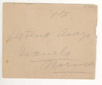 [Carta] [1918], Chiloé, Chile [a] Sixtina Araya