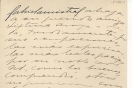 [Tarjeta] 1925 mar. 25, Santiago, Chile [a] Sixtina Araya