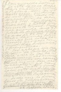 [Carta] 1951 diciembre, Nápoles, Italia [a] Sixtina Araya