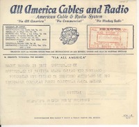 [Telegrama] 1953 jun. 31, Habana, Cuba [a] Sixtina Araya