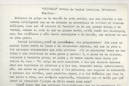 Quintral novela de Isabel Letelier