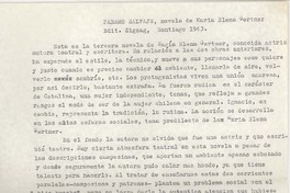 Páramo salvaje novela de María Elena Gertner