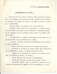 Intervención de la poesía