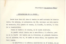 Intervención de la poesía
