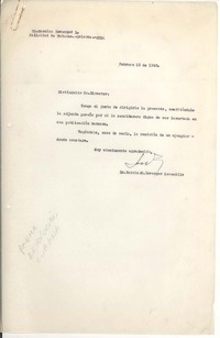 [Carta] 1959 feb. 18, Oriente, Cuba [a] Sr. Director