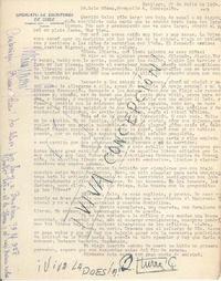 [Carta] 1954 jul. 27, Santiago, Chile [a] Galo Gómez