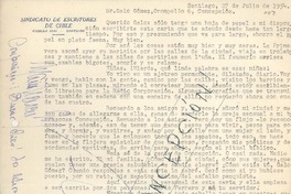 [Carta] 1954 jul. 27, Santiago, Chile [a] Galo Gómez