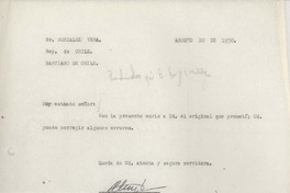 [Carta] 1950 ago. 20, Veracruz, México [a] José Santos González vera