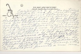 [Tarjeta] [1950], Santa Bárbara, California [a] José Santos González Vera