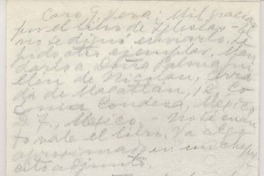 [Carta] [1952], Nápoles, Italia [a] José Santos González Vera