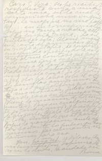 [Carta] [1952], Nápoles, Italia [a] José Santos González Vera