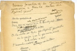 Primeros borradores de la primera invocación a Nuestra Señora del Apocalipsis