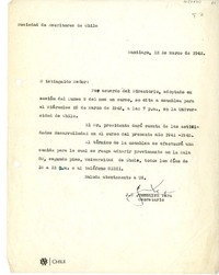 [carta] 1942 marzo 12, Santiago, Chile [a los] Socios de la Sociedad de Escritores de Chile