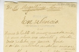 En silencio [manuscrito]