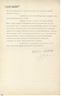 [Carta] [cerca de 1967] Santiago, Chile [a] Biblioteca Nacional de Chile