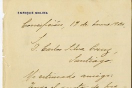[Carta] 1920 enero 19, Concepción, Chile [a] Carlos Silva Cruz