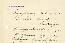 [Carta] 1921 enero 16, Concepción, Chile [a] Pedro Prado