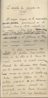 La derrota de las derechas en 1938