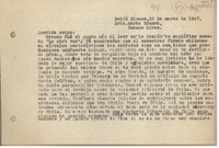 [Carta] 1947 marzo 18, Bahía Blanca, Argentina [a] Marta Brunet, Buenos Aires