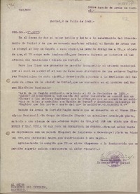 [Oficio] 1943 julio 6, Curico, Chile [a] Señor Ministro del Interior, Santiago