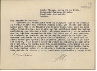 [Carta] 1947 marzo 24, Bahía Blanca, Argentina [a] Reverendo Hermano Director del Instituto San Martín, Curico, [Chile]