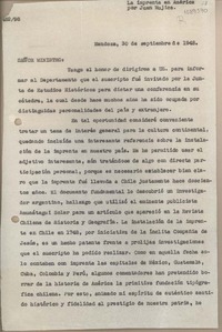 [Oficio consular N°48298] 1948 septiembre 30, Mendoza, Argentina [al] Sr. Ministro de Relaciones Exteriores