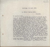 [Carta] 1951 septiembre 6, Santiago, Chile [a] Victor Domingo Silva