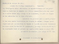 [Carta] 1930 octubre 25, Madrid, España [a] Domingo Amunátegui L., Marsella
