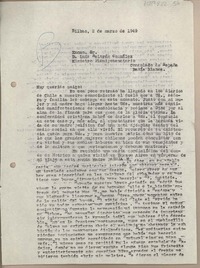 [Carta] 1949 marzo 2, Bilbao, España [a] Luis Beltrán y González, Bahía Blanca, [Argentina]